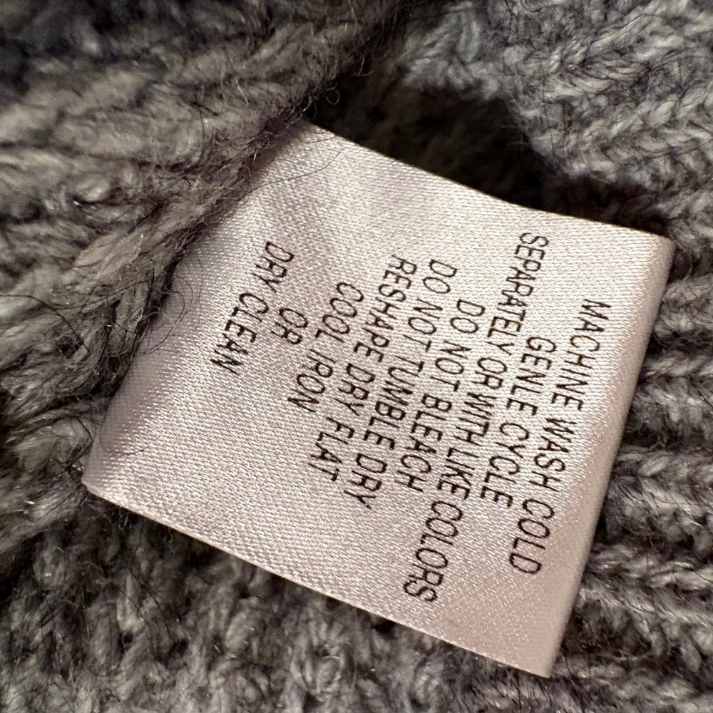 Berretti Women's Size S Gray Oversized Ribbed Knit Sweater Alpaca Wool‎ Blend M - Picture 9 of 13